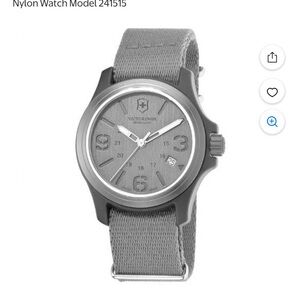 Victorinox Silver-Tone Nylon Strap Watch